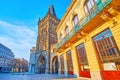 The stone Gothic Powder Tower in Stare Mesto, Prague, Czech Republic Royalty Free Stock Photo