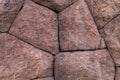 Stone granite red carved uneven large block base mineral terracotta traditional design decoration embankment