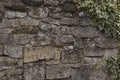 Stone gray textured wall. Traditional old dry stone wall in cotswolds village of bilbury gloucestershire england. Copy space Royalty Free Stock Photo