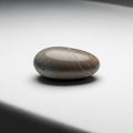 Stone with a grey surface and subtle brownish streaks resting Royalty Free Stock Photo