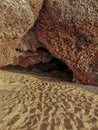 Stone grotto on Cleopatra Kleopatra beach in Alanya Turkey