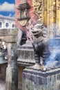 Stone Guardian at Changu Narayan Temple, Nepal