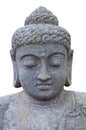 Stone head of Buddha. Royalty Free Stock Photo
