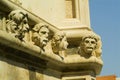 Stone heads - Sibenik cathedral Royalty Free Stock Photo