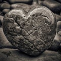 Stone heart, cruel heart, hard heart, heart made of stone