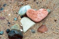 Stone heart, heart-shaped sea stone Royalty Free Stock Photo