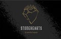 Stone Heart Vector Logo Template