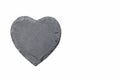 Stone heart on white background