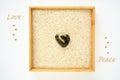 Stone heart Zen garden Royalty Free Stock Photo