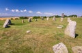 Stone henge on Oland island Royalty Free Stock Photo