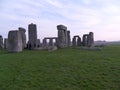 Stone Henge Side View From Distance Blue SKY