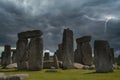 Thunderstorm in Stonehenge Royalty Free Stock Photo