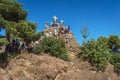 Stone hill crowned with three crosses