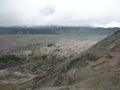 Stone and sand hills at the foot of Mount Bromo Royalty Free Stock Photo