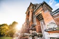 Stone hindu Temple in Bali, Indonesia. Asia religion with exotic temples and sunset Royalty Free Stock Photo