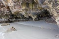 Stone hole on beach Royalty Free Stock Photo