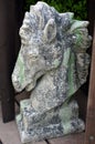 Stone horse head sculpture. Royalty Free Stock Photo