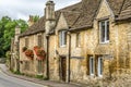 Stone houses in Castle Combe Village, Wiltshire, England Royalty Free Stock Photo