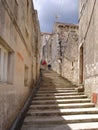 Stone houses in the old Mediterranean town Royalty Free Stock Photo