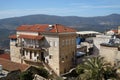 Stone houses perched on the side of a mountain Royalty Free Stock Photo