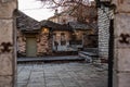 Stone houses in village Papigko Royalty Free Stock Photo