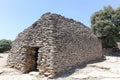 Stone hut in the Bories village in Provence, France