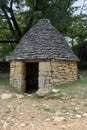 Stone hut in Breuil, France Royalty Free Stock Photo