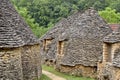 Stone huts in Breuil, France Royalty Free Stock Photo