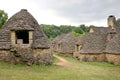 Stone huts in Breuil, France Royalty Free Stock Photo