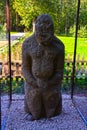 Stone idol in Abramtsevo estate, Moscow region, Russia