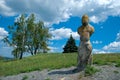 Stone idol of the ancient Slavs and Scythians Royalty Free Stock Photo