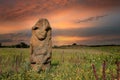 stone idol in steppe