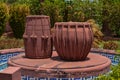 A stone instrument tabla, at kishor kumar memorial at khandwa, madhya pradesh, india