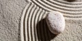 Stone at intersection of different roads for flexibility with serenity Royalty Free Stock Photo