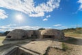 Stone and iron bunker of the Spanish Civil War in the town of Colmenar de Arroyo