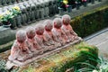 Stone Jizo buddha statue at Hasedera temple in Kamakura, Japan