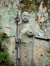 Stone Jizo statue in the mountains Royalty Free Stock Photo