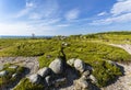 Stone labyrinth on the Big Zayatsky island of the Solovetsky archipelago, White sea