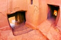 Stone labyrinth inside Ksar Ait Ben Haddou in Morocco Royalty Free Stock Photo