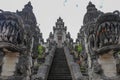 Stone ladders in beautiful Pura Lempuyang Luhur temple. Summer landscape with stairs to temple. Paduraksa portals marking entrance Royalty Free Stock Photo