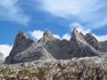 Stone landscape in the Alps mountains, Marmarole, rocky peaks