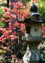 Stone lantern in traditional Japanese garden Royalty Free Stock Photo