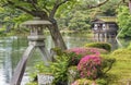 Stone Lantern in Japanese Garden