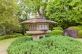 Stone lantern in Kokoen Garden near Himeji castle, Japan Royalty Free Stock Photo