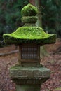 Stone lantern with moss at Kasugataisha shrine Royalty Free Stock Photo