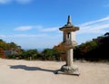 Stone lantern of Seokguram Grotto. Royalty Free Stock Photo