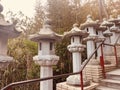 Stone lanterns in Korea Royalty Free Stock Photo