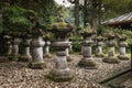 Stone lanterns at Nikko Tosho-gu Royalty Free Stock Photo