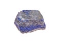 Stone lazulite, isolated on white background, rock of lapis lazuli Royalty Free Stock Photo