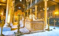 The stone lectern in Ben Ezra Synagogue in Coptic Cairo, Egypt